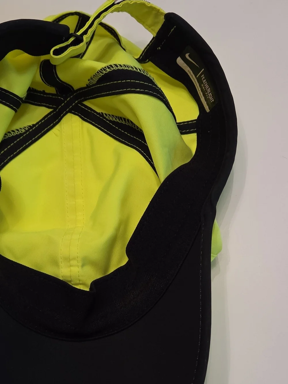 Nike Featherlight Dri-Fit Tennis Running Neon Volt Yellow Hat Cap Adjustable